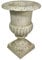 zeitzone Französische Louvre Vase Amphore Gusseisen Schwer Antik-Stil Weiß 22cm