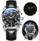 OLEVS Herren Chronograph Quarz Uhren Leuchtende Uhren für Männer Mode Freizeit, G2871, Schwarz, Gold, Silber, Lässig und geschäftlich