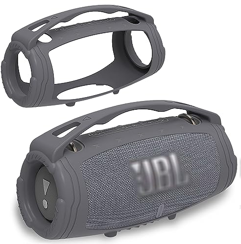 Silicone Cover Case for JBL Xtreme 3 Portable Bluetooth Speaker, Protective Skin Holder for JBL Xtreme 3 Speaker Accessories (Only Case) (Grey)