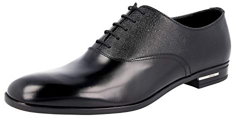 Prada Herren Schwarz Saffiano Leder Business Schuhe 2EB182 UWU F0002 44.5 EU/UK 10.5
