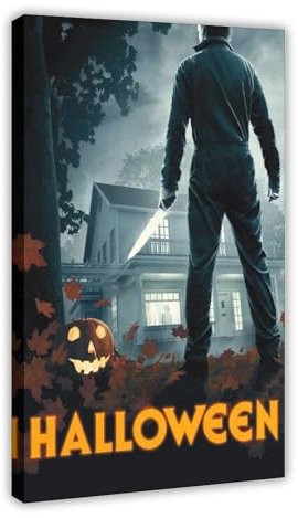 EYEZER Halloween 1978 Poster Filmdruck Leinwand Poster Wandkunst Dekor Druck Bild Gemälde für Wohnzimmer Schlafzimmer Dekoration Rahmenstil 40 x 60 cm