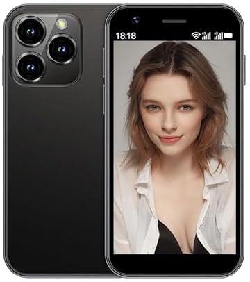 Hipipooo Mini Smartphone Unlocked 4G Mobile Phone 3.0 inches,Dual SIM, 2000mAh Battery, Dual Camera, Android 10.0 quad-core WiFi Bluetooth Hotspot backup phone