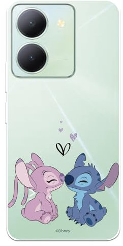 Schutzhülle kompatibel mit Vivo Y36, offizielles Disney Angel & Stitch Kiss, zum Schutz Ihres Mobiltelefons, transparente Silikonhülle, flexibel, mit offizieller Lizenz von Lilo & Stitch