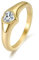 Bishilin Edelstahl Ring für Frauen, Damen Ringe Personalisiert 7MM Herz mit Zirkonia Ring Gr.49 (15.6), Partnerringe Freundschaftsringe Gold