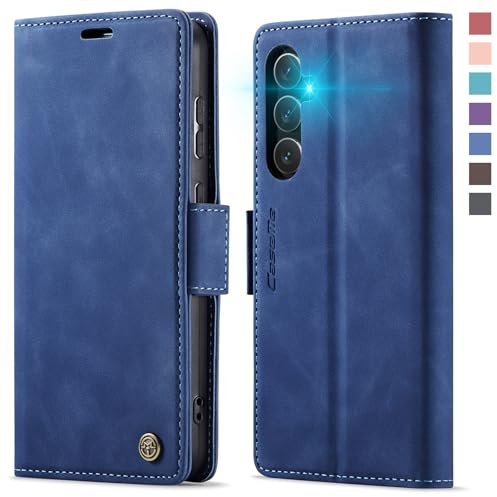 XYGLOW Handyhülle für Samsung Galaxy S23 FE Hülle Klappbar Premium PU Lederhülle Klapphülle【RFID Schutz】 Kartenfach Standfunktion Schutzhülle für Samsung S23 FE 5G Flip Case Wallet Tasche Cover,Blau
