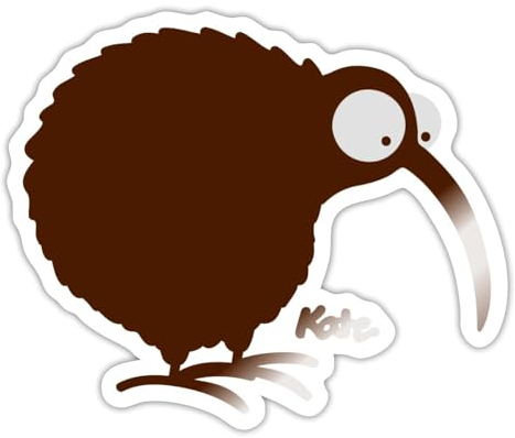 Spreadshirt Kiwi Vogel Schnepfenstrauß Sticker Aufkleber, 10 x 10 cm, Weiß glänzend