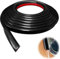 Hengrongshen Canalones de Lluvia Negro 10 Metros Canalones de PVC Autoadhesiva para Lluvia en Autocaravanas Redirección de Lluvia en Techos y Puertas