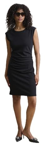 KAFFE Kleid India Damen Kleid Kurzarm Rundhals Cocktailkleid XXXL, Black deep