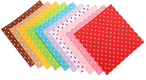 Tofficu 10St filzchips selber Machen inneneinrichtung Jewelry Box Schmuckkästchen Innendekoration schmuckbox Vliesstoff Bastelquadrate Vlies Bastelbündel nähen DIY Filzstoff Filzscheiben