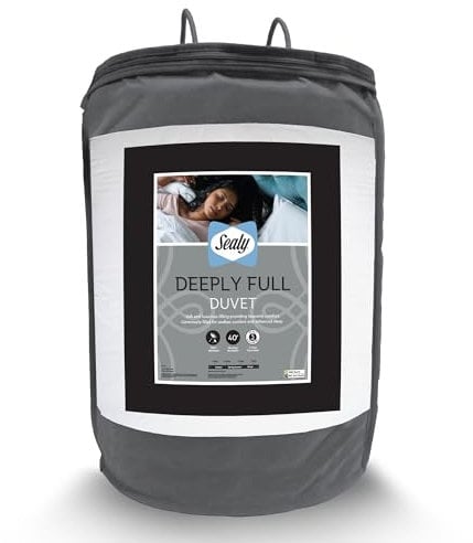 Sealy Deeply Full Super King - 10.5 Tog Hotel Quality Duvet Quilt Ideal All Year Round with Luxurious and Soft Fibres - Hypoallergenic and Machine Washable - Super King