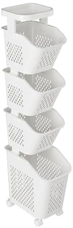 Laundry Tower- Portable Laundry Basket Tower | Stackable Laundry Baskets| Stackable Laundry Basket System |vertical Laundry Sorter | 360 Degrees Household Organization Bin For Beddings And Towels