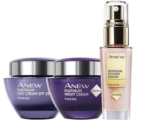 Avon Anew Platinum Hautpflege-Set Tages-u. Nachtpflege & Serum