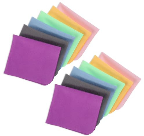 12Pcs Eyeglass Glasses Cleaning Cloths (7 x 6) Cleaning Cloth for Eyeglasses Eye Glass Clean Cloths for Screens,Lense, Phones, Sunglasses,Eyeglass Cleaner Wipes Strong Cleaning Without Spray Cleaner