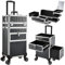 Makeup Trolley on Wheels with Drawers Vanity Case Makeup Case Make Up Box Make Up Organiser Storage Professional Hairdressing Trolley on Wheels Lockable Travel Nail Polish Organiser