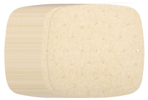 sourcing map 400 Stück Luftfritteusen-Einlagen, quadratisch, Bambus-Dampfgarer mit Löchern, antihaftbeschichtet, perforiertes Pergamentpapier, Einweg-Dampfpapier für Luftfritteusen, Dampfkorb, Braun