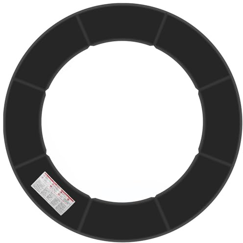 Baunsal® Trampolin Randabdeckung Ø 251 cm mit 27 cm breite in schwarz und 20 mm dick uv-beständig reißfest Trampolin Ersatzteile Trampolin Rahmenpolsterung Schutzrand für das Trampolin Outdoor
