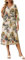 ZANZEA Women’s V Neck Long Sleeve Midi Dresses Floral Print Summer Casual Cotton Dress with Pockets Plus Size Beach Boho Dress Beige Floral S