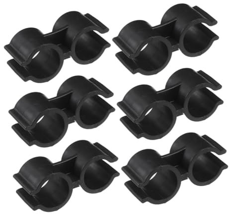 DECOMELODY 6 Stücke Doppel Rohr Klemmen Robust Kunststoff Rohr Klemme Für Wasser Reparatur