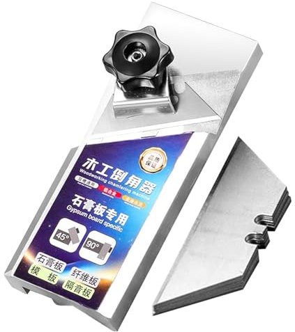 Renopfect Herramienta De Biselado Para Pladur | Recortadora en V Para Paneles de Yeso con Aleación de Aluminio | Multifuncional 45° Antideslizante Para Fontanería Construcción Y Corte Doméstico De