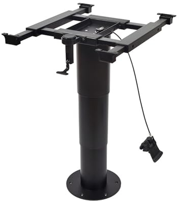 AYJYZHIAG Pied de Table réglable pneumatique surélevé for Camping-Car, Base à Hauteur, Pied avec Fonction pivotante et coulissante(Black Cylindrical)
