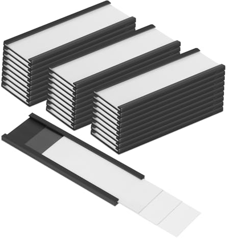 Cabilock 30stücke Magnetetikett Für Regale Türen Spinde Und Maschinen Transparente Kunststoffhüllen Robuste Etikettenhalter Für Lagerorganisation Und Logistik