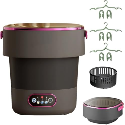 Mini Lave Linge Pliable 15L Machine à Laver | Portable pour Voyage, Camping, Dortoir et Appartement – Idéal pour petits vêtements