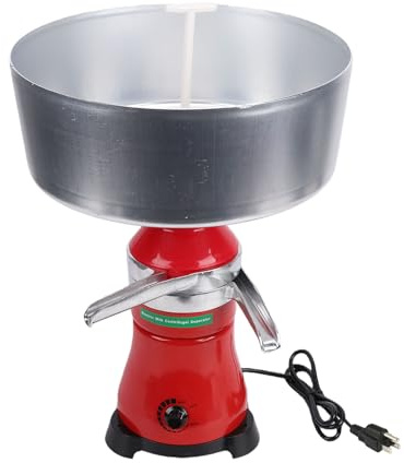 Luocute Séparateur Centrifuge de Crème de Lait, Séparateur de Crème électrique en Alliage D'aluminium avec Bol de 12 L, Vitesse Réglable de 5 000 à 11 000 Tr/min, pour une Utilisation (Prise UE 220V)