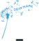 CLICKANDPRINT Aufkleber » Pusteblume mit Name, 30x29,7cm, Lichtblau • Dekoaufkleber/Autoaufkleber/Sticker/Decal/Vinyl