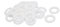 sourcing map 30St PTFE Flache Unterlegscheiben Dichtung 24mm AD 14mm ID 2mm Dicke Weiß