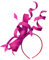 Caprilite Sinamay Headband Swirl Fascinator For Women Wedding Ascot Races (Fuchsia Hot Pink)