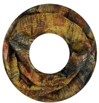 Majea Damen Loop Schal Schlauchschal Halstuch (880023) (senfgelb 25)