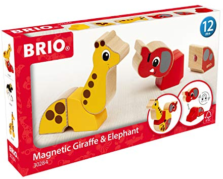 BRIO 30284 - Magnet-Tiere Elefant und Giraffe