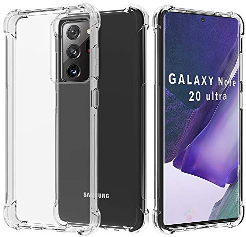 Migeec Funda para Samsung Galaxy Note 20 Ultra Suave TPU Gel Carcasa Anti-Choques Anti-Arañazos Protección a Bordes y Cámara Premiun Carcasa para Samsung Galaxy Note 20 Ultra 5G - Transparente