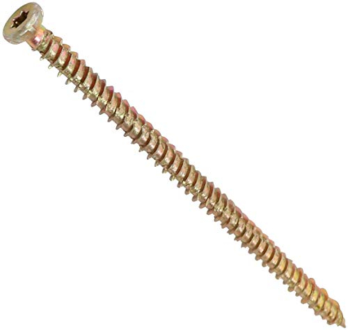 AERZETIX - C44669 - Set di 20 Viti per calcestruzzo Ø7.5x132mm con impronta stella T30 - montaggio diretto senza tassello - con testa fresata - in acciaio - ancoraggio fissaggio costruzione