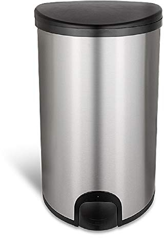 Chabrias Ltd Luxury Hygienic Trash Waste bin Toe Touch foot sensor 50L capacity No touch Hands Free pedal bin Stainless steel