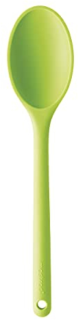 MASTRAD – 1 Cuillère de Cuisine - Ustensile de Cuisine – Cuillère Unibloc Tout en Silicone – Souple - Résistante à la Chaleur - Cuillère de cuisine Antiadhésive – 29 x 6,2 cm - Vert