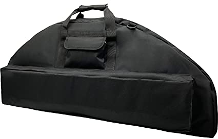 Alephnull Compoundbogen-Etui Weiches Bogenetui Compoundbogen-Tragetasche mit Pfeiltasche (Schwarz, Groß)