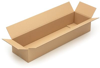 KK Verpackungen Versandkartons 900 x 250 x 150 mm Braun 1-wellig (Außenmaß 908 x 258 x 162 mm) | 200 Stück, Faltkartons Kartons für Versand als DHL Paket Hermes Paketklasse L DPD GLS Paketklasse XL