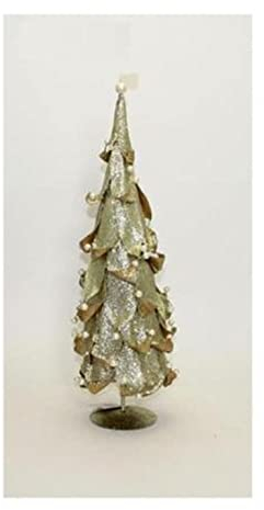Ingrocart Dekorierter Weihnachtsbaum Höhe 56 cm - Farbe Platin
