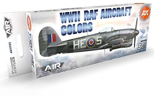 AK Acrylics 3Gen Aircraft Set AK11723 WWII RAF Aircraft Colors Set 3G (8x17ml)