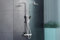 BERNSTEIN® Duschsystem mit Thermostat BS371 Weiß matt, Regendusche Duschsystem, Duschbrause mit Anti-Kalk-Düsen, Höhenverstellbare Duschstange -Farbe: Weiß/Schwarz matt, Form: Rund