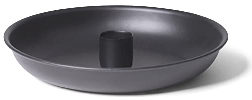Novaliv Stabkerzenhalter Deko Schale SCHWARZ 13cm Dekoschale Kerzenständer Weihnachtliche Tischdekoration Adventskranz scandic chic Kerzenteller Tafelkerzen Kerzenpin Candle Holder Kerzenpick
