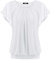 Zeagoo Damen Chiffon Shirt Kurzarm Batwing Bluse Rundkragen Oberteile Tunika Tops Weiß XXL