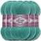 Alize 5x 100g Cotton Gold Batik Türkische Premium Wolle Baumwolle und Acryl Handstrickgarne Garn Yarn Babywolle Strickgarn mit Akzente Accessoire Baby zum Häkeln Stricken (Jade | 610)