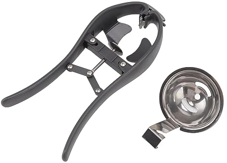 Agatige Casse-œuf en Acier Inoxydable, Ouvre-Oeuf à la Coque Outil de Casse-œufs Automatique pour œufs Crus, Séparateur D'œufs, Casse-œufs pour Outil de Cuisine