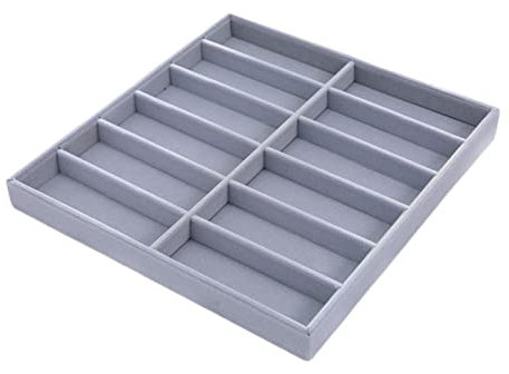 perfk Astucci per Occhiali, Portagioielli Da Armadio, Organizer Porta Occhiali Da Sole Collezione Di Gioielli Scatola Multifunzionale per Occhiali Da 12 Scomparti per Desktop