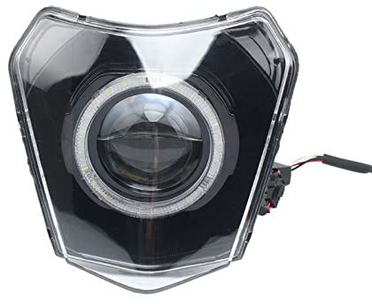 POCHY Motorrad Scheinwerfer Für Exc Excf Sx Sxf Xc Xcw Xcfw Scheinwerfer Kopf Licht Supermoto Roller Zubehör Motorrad Scheinwerfer Dirt Bike Enduro