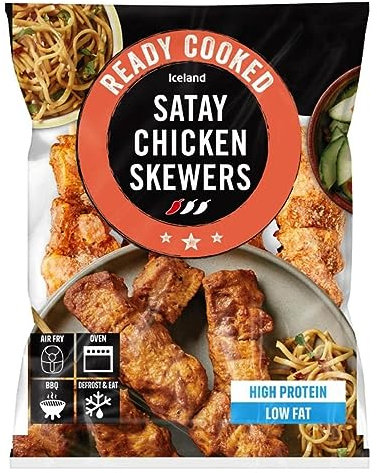Iceland Ready Cooked Satay Chicken Skewers, 340g (Frozen)