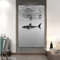 ZAYEN Modernes Wal-Hai-Leinwandgemälde, schwarz-weiß, Tierposter und Drucke, Wandbild für Wohnzimmer, Dekoration, ohne Rahmen, 70 x 100 cm, rahmenlos