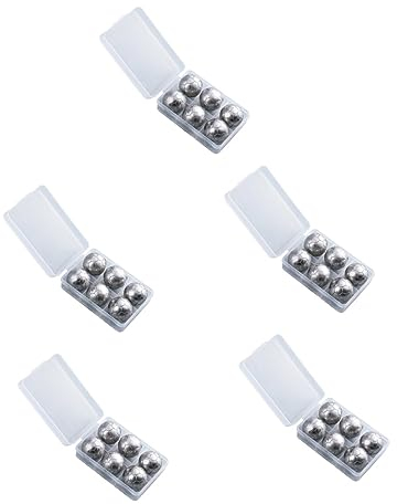 ABOOFAN Kühler 5 Sätze Fußball-Eis-Pellets rostfreier trinkt kühlere Steine Eiswürfel das Geschenk Whisky-Kühler Eiskühler Rock'n'Roll Whiskey Eisregal Eisbeutel Mann Eispartikel Plastik